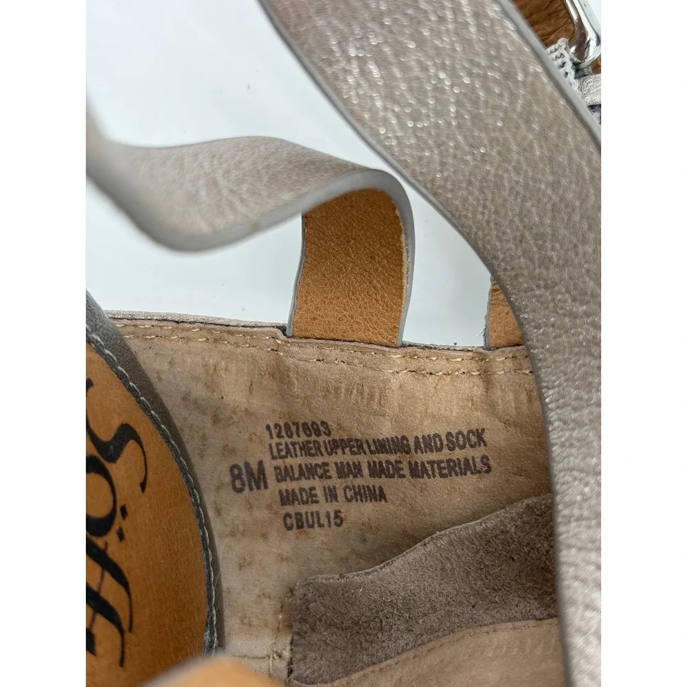 Söfft Strappy Sandals, Pewter, Women's Size 8, Pre-Owned